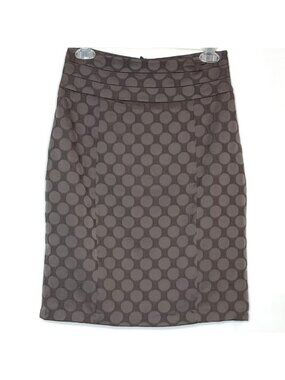 H&M Dotted Texture Lined Pencil Skirt Dark Taupe/Grey Size 6